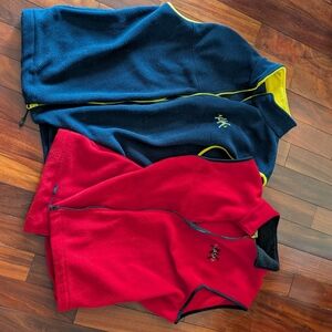 Blue and Red Fleece Vests with Yellow Accents - Alaska